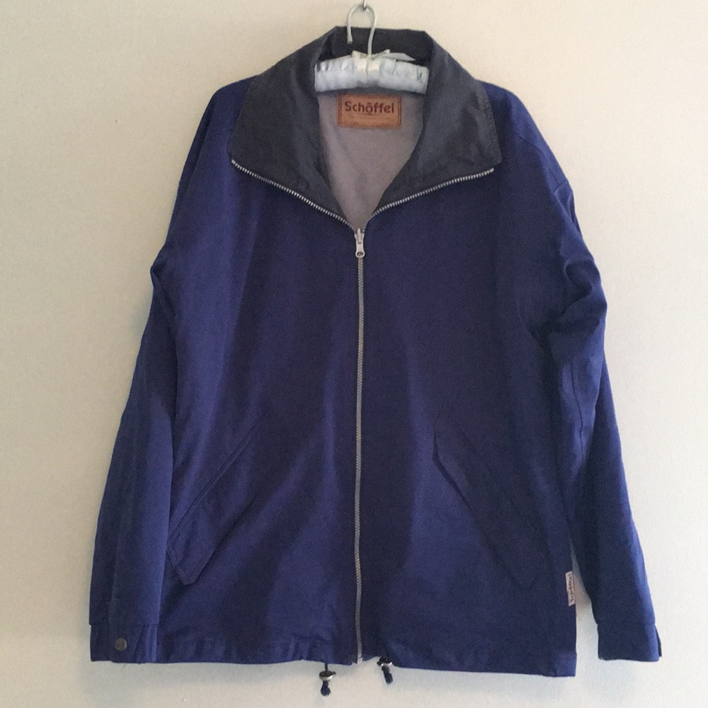 SCHOFFEL Vintage Men’s Gore-Tex Light Jacket Blue Zip Front